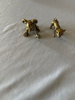 Mini brass frog & pig small collectible decor